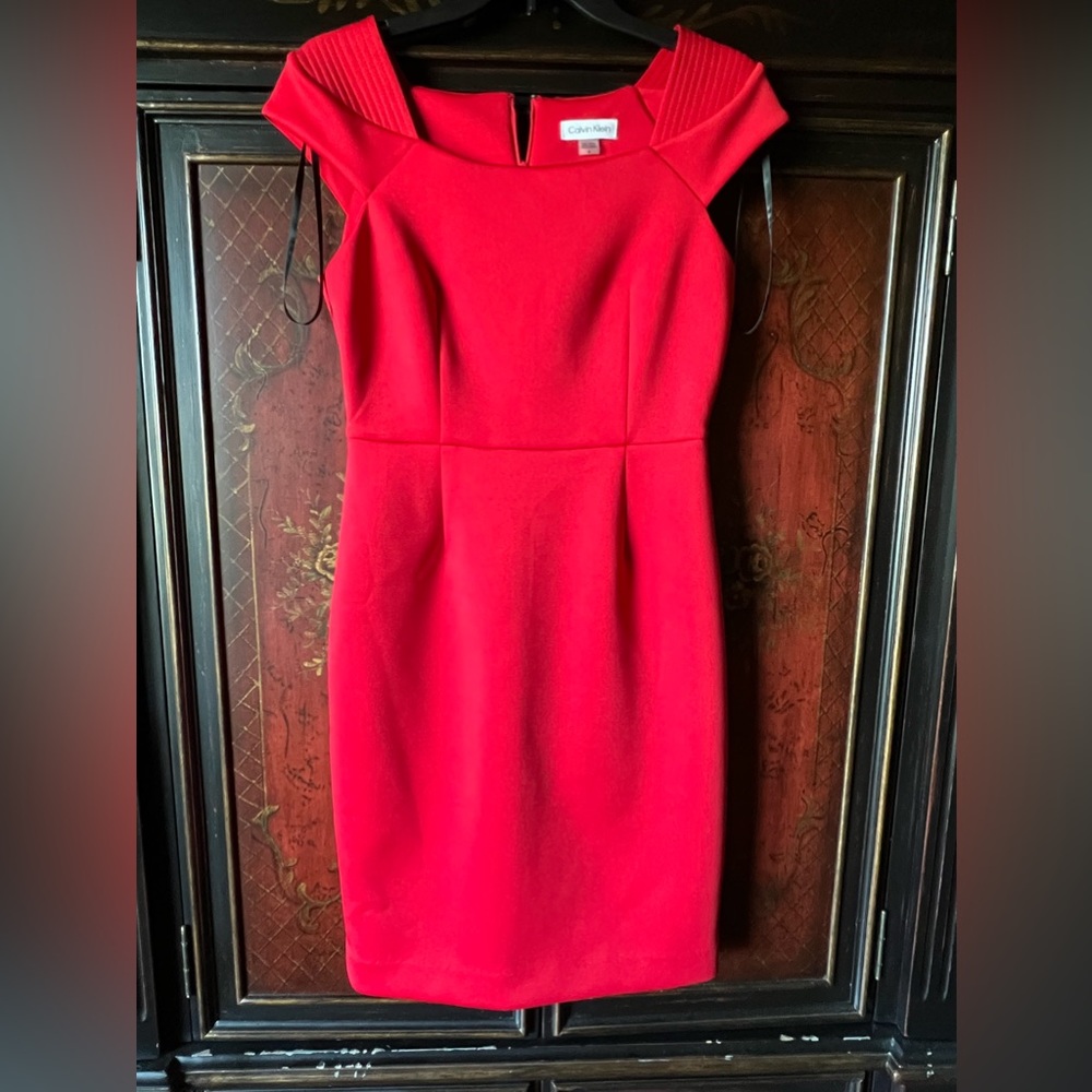Calvin Klein Sleeveless Red Dress